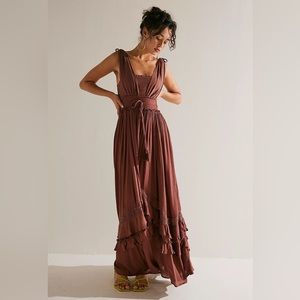 Free People Endless Summer Santa Maria Maxi Dress in Mink